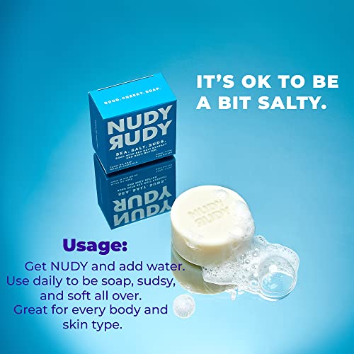 נודי רודי סבון בר טבעי | 6 חטיפי סבון חמאת שיאה אורגנית מגוונת | חטיפי סבון גוף לחות לגברים ונשים | אין כימיקלים קשים | עור